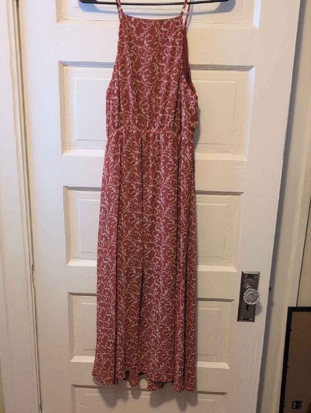 Blu Pepper Rust and Cream Floral Maxi Dress - Picture 4 of 5